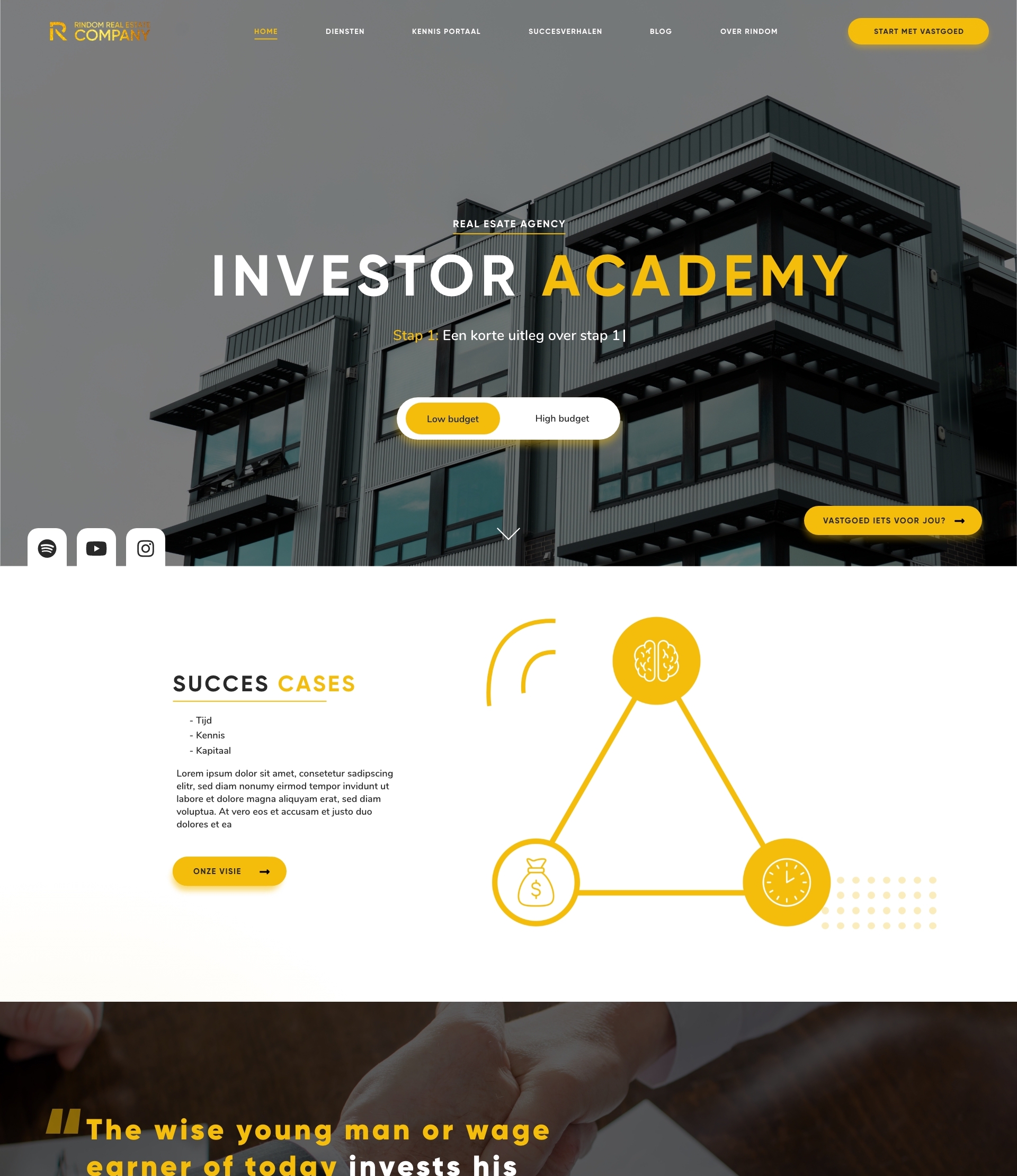 Rindom Real Estate - Homepage - Low budget